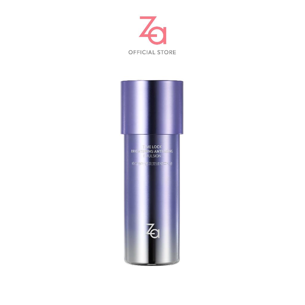 ZA TIME LOCK BRIGHTENING ANTI-AGING EMULSION (125 ml.) อิมัลชั่นเสริมเกราะป้องกันผิว ชุ่มชื้นยาวนานถึง 12 ชั่วโมง