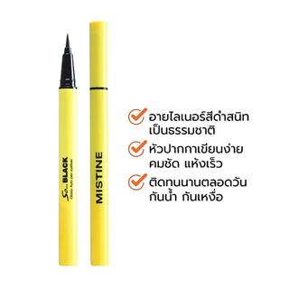 มิสทีน So Black อายไลเนอร์ หัวจุ่ม หัวพู่กัน กันน้ำ Mistine Eyeliner Matte Eyeliner
