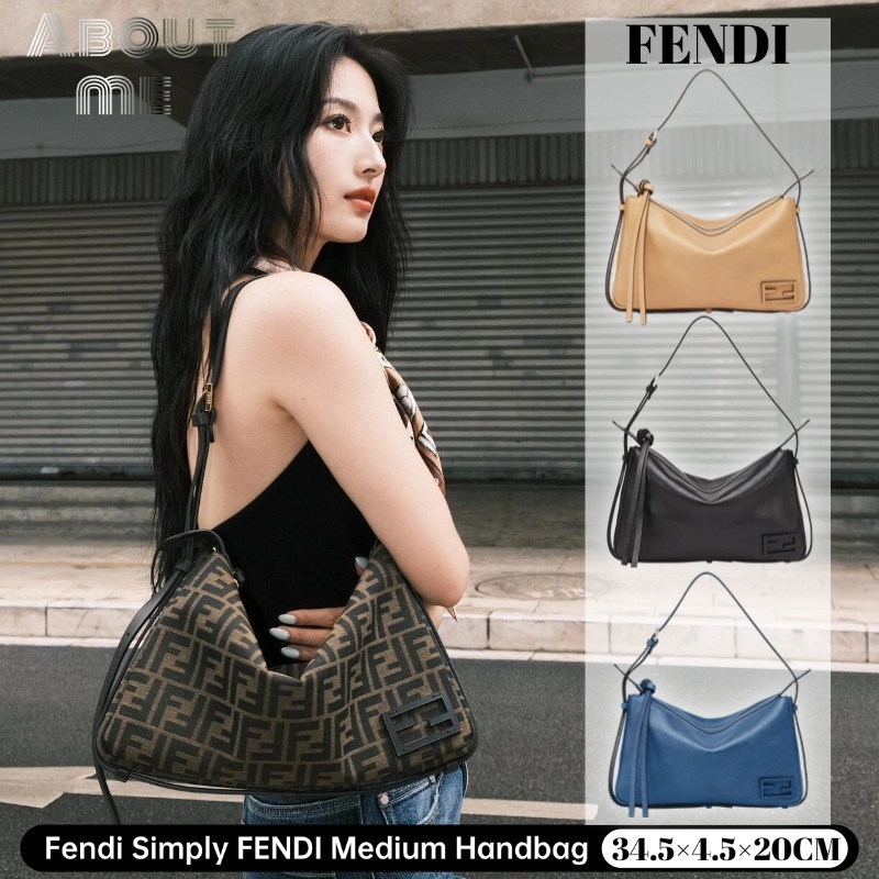 Fendi Simply FENDI Medium Handbag กระเป๋าใต้วงแขนผู้หญิงปรับได้