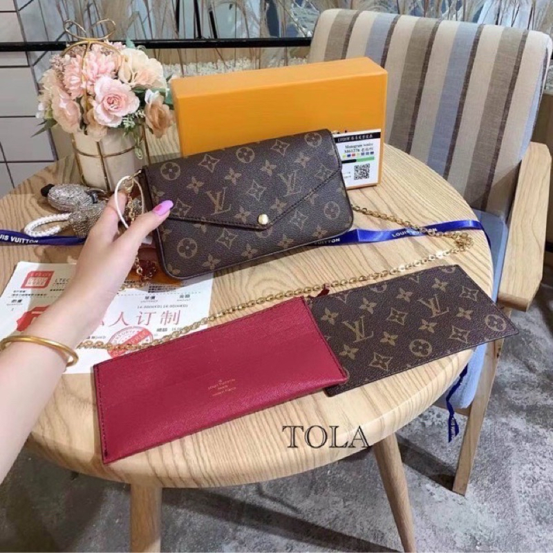 พร้อมส่ง กระเป๋า Lv 3in1 ได้ 3 อย่างในใบเดียว พร้อมกล่องค่ะ
