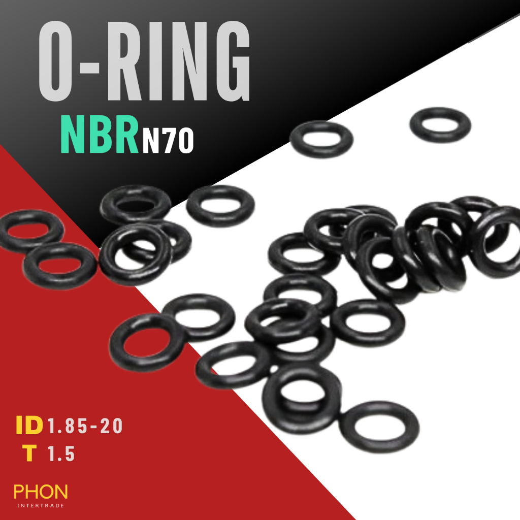 โอริง O-Ring วงใน ID 1.85 - 20 mm ความหนา 1.5 มิล ยางโอริง NBR 70 เลือกขนาดได้ ยี่ห้อ GAPI นำเข้าจากอิตาลี ของแท้ 100%
