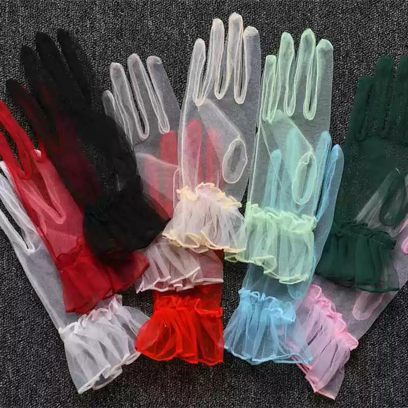ถุงมือตาข่ายถุงมือสั้นสินค้าพร้อมส่งจากไทย