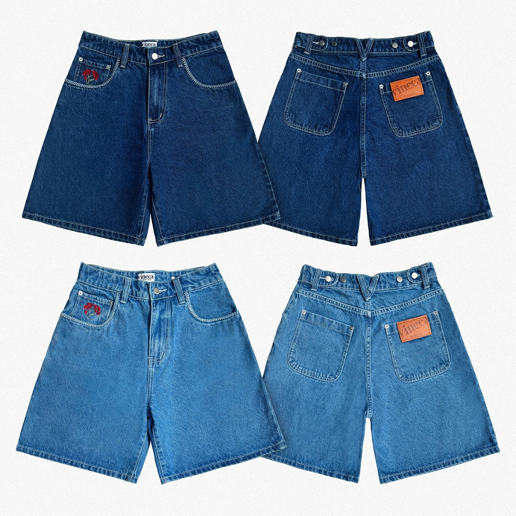 Vineca Stitch Denim Shorts