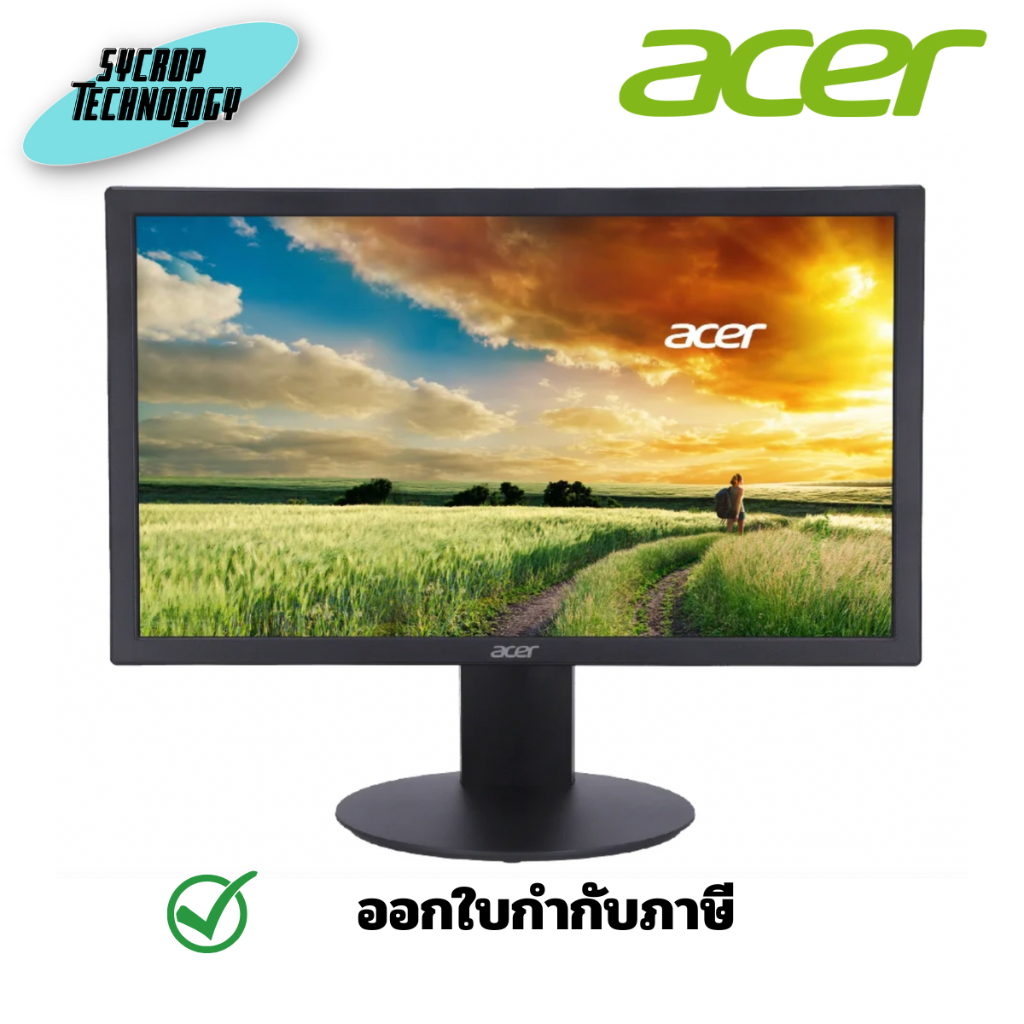 Acer Monitor LED 19.5" E200Qbi TN, 75Hz (UM.IE0ST.002) ประกันศูนย์