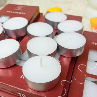 HomeDee เทียน เทียนทีไลท์ (10 ชิ้น/แพ็ค) เทียนสปา เทียนถ้วย เทียนสีขาว ไร้ควัน จุดนานถึง 4 ชั่วโมง