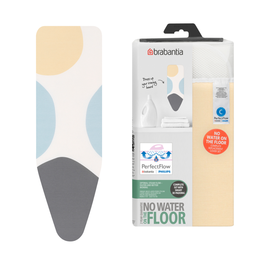 Brabantia ผ้าคลุมสำหรับโต๊ะรีดผ้าขนาด C124x45ซม.Replacement Cover PerfectFlow ป้องกันน้ำหยดลงพื้น