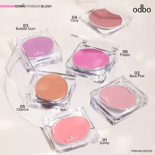 บลัชออนเนื้อฝุ่น โอดีบีโอ ไอโคนิค พาวเดอร์ บลัช ODBO Iconic Powder Blush OD1325