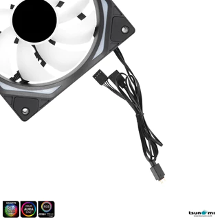 พัดลมระบายความร้อน Tsunami 1267 ARGB 12CM Cooling Fan รับประกันสินค้า 1 ปี
