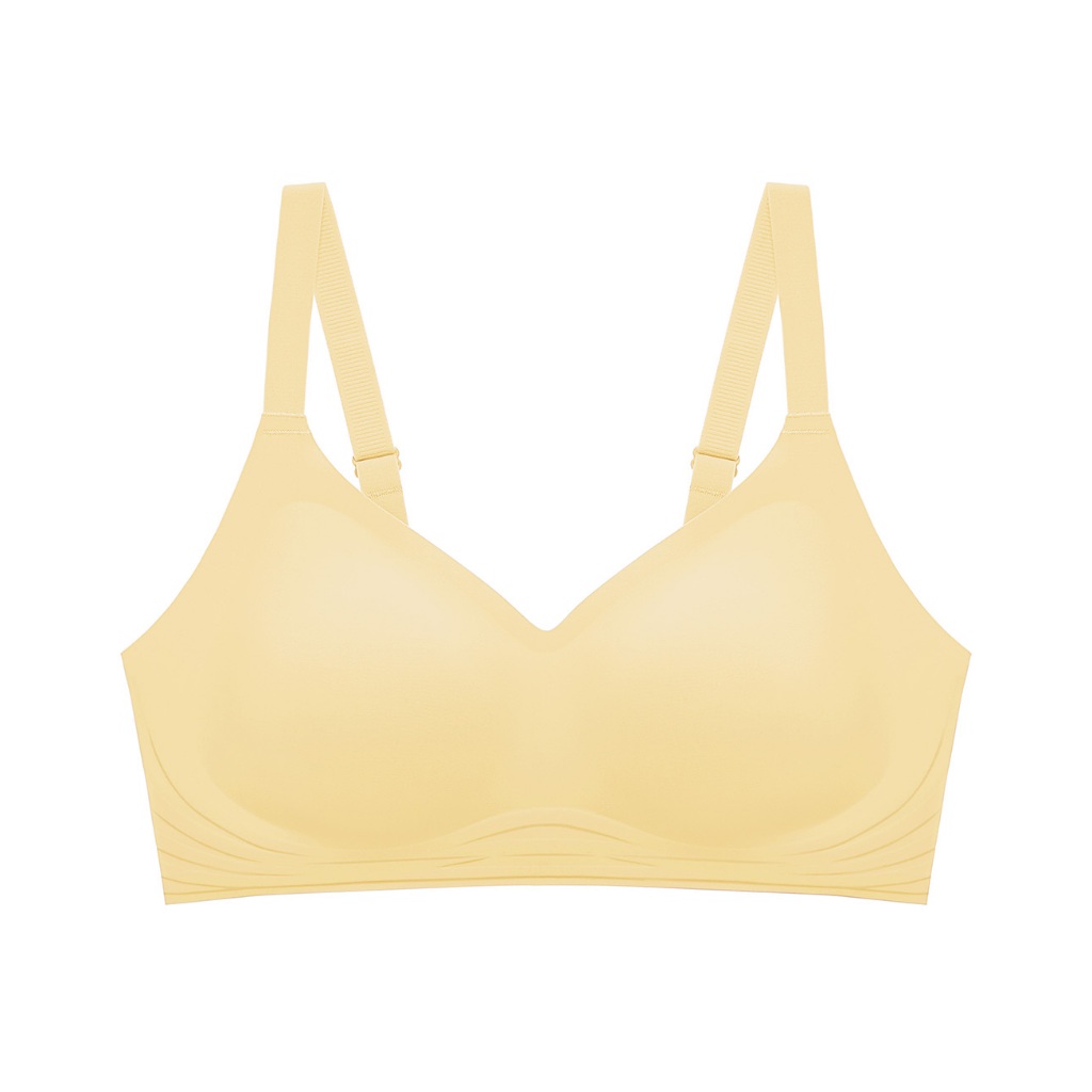 Triumph เสื้อชั้นในไม่มีโครงรูปแบบ smart size รุ่น Zone Easy P 01 รหัส 10221340 สีเหลือง 00HN