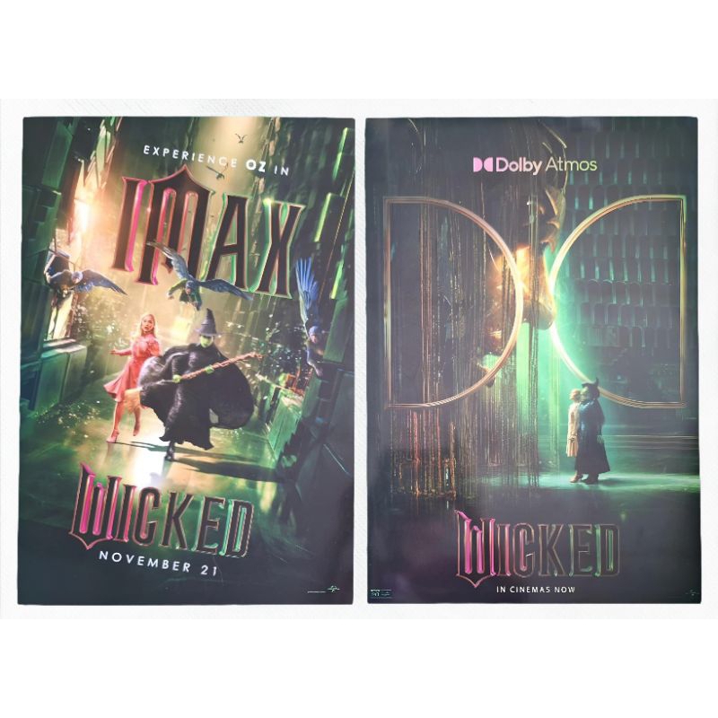 โปสเตอร์ IMAX Poster Wicked  วิคเค็ด ลิขสิทธิ์แท้จาก Major Cineplex Wicked Part 1 Wicked 2024 Ariana