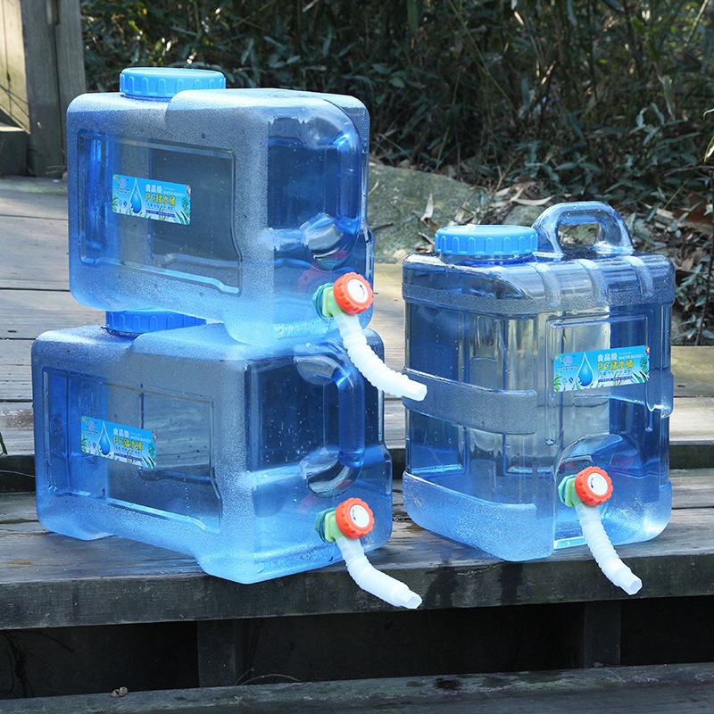 ถังน้ำดื่ม5L-8L ถังเก็บน้ำบริสุทธิ์พร้อมก๊อกน้ำสำหรับตั้งแคมป์ทำอาหารปิกนิกเดินป่ากลางแจ้ง