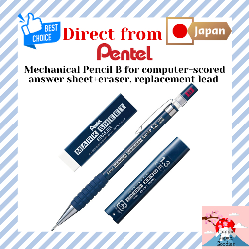Pentel Mark Sheet Mechanical Pencil B 1.3mm Lead for Mark Sheet (computer-scored answer sheet) with 