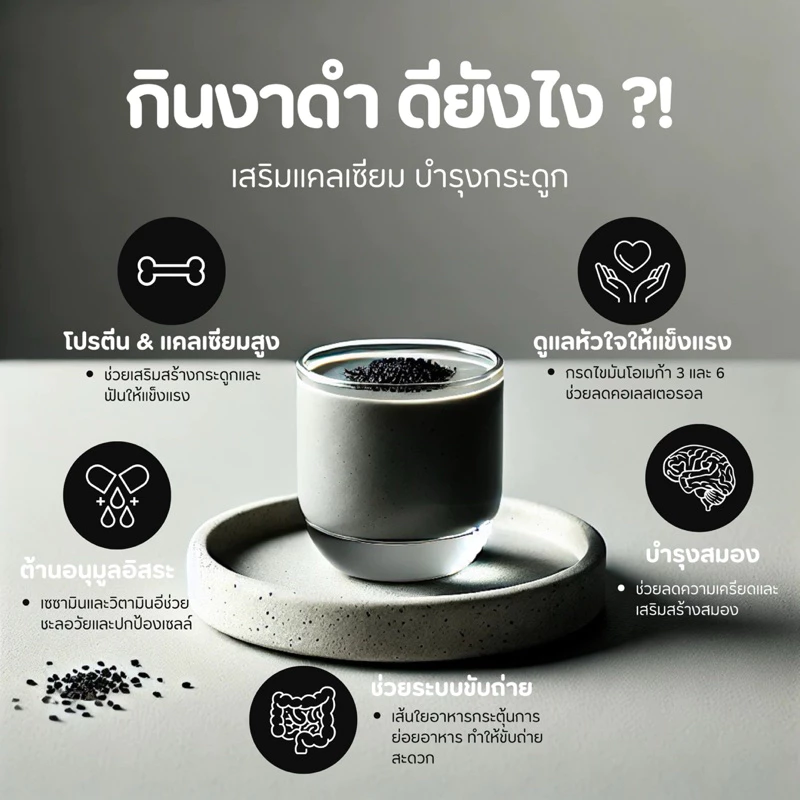 งาดำคั่วบด ออร์แกนิค 100% โปรตีนสูง บำรุงร่างกาย ทุกวัย 100g thumbnail 4