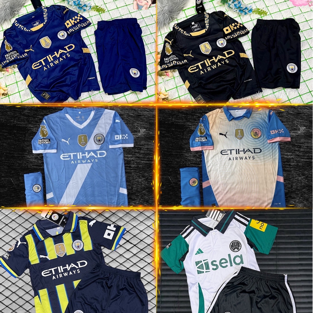 ชุดฟุตบอล เสื้อบอล เด็ก ได้ทั้งชุด(เสื้อ+กางเกง) แขนสั้น 2025-26 รวมทีม28