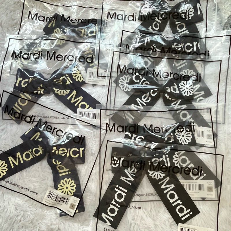 พร้อมส่ง2สี/แท้ Mardi Mercredi ribbon hair clip กิ๊บโบว์