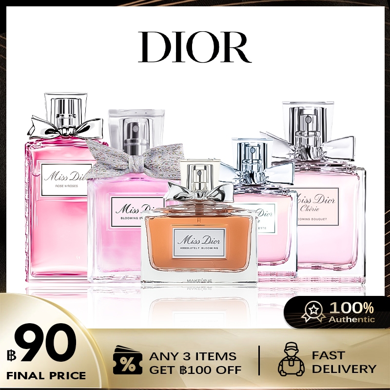 【 แจกเงินโทรฟรี】แท้ Miss Dior Blooming Bouquet/Cherie/Absolutely Blooming/Rose N'Roses 2ml/5ml/10ml