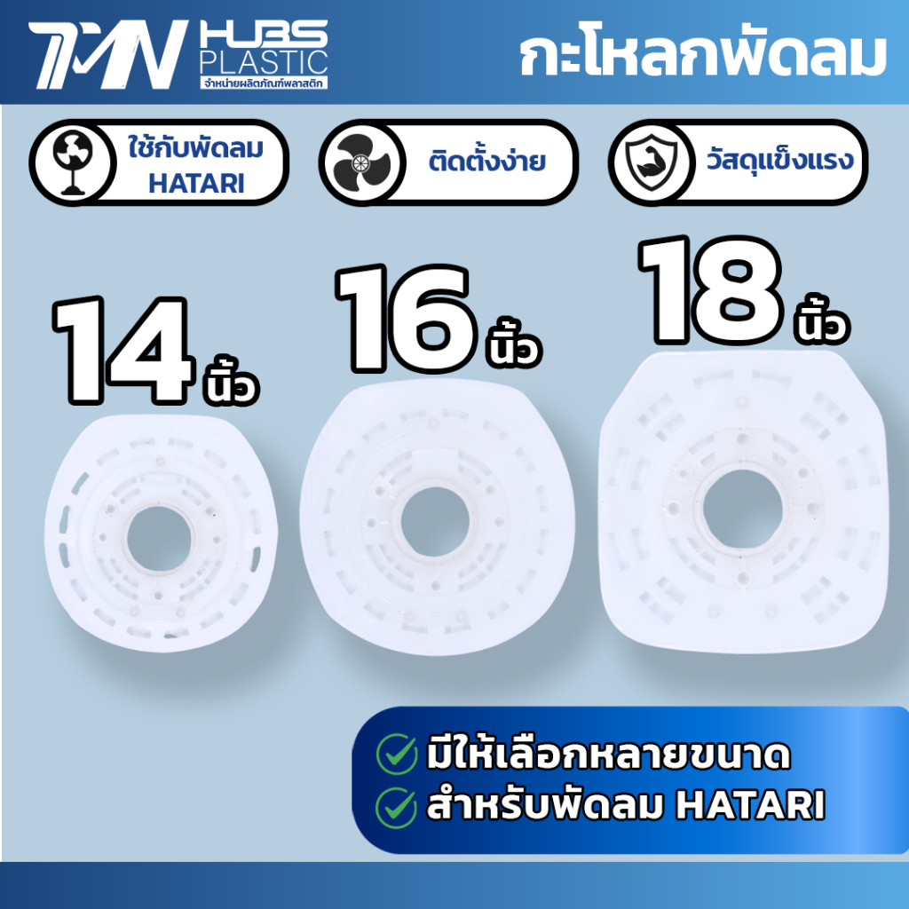 กะโหลกหน้าพัดลม Hatari รุ่นใหม่ ฝาครอบ หน้ากากพัดลม ฮาตาริ ขนาด 14,16,18 นิ้ว อะไหล่พัดลมฮาตาริ