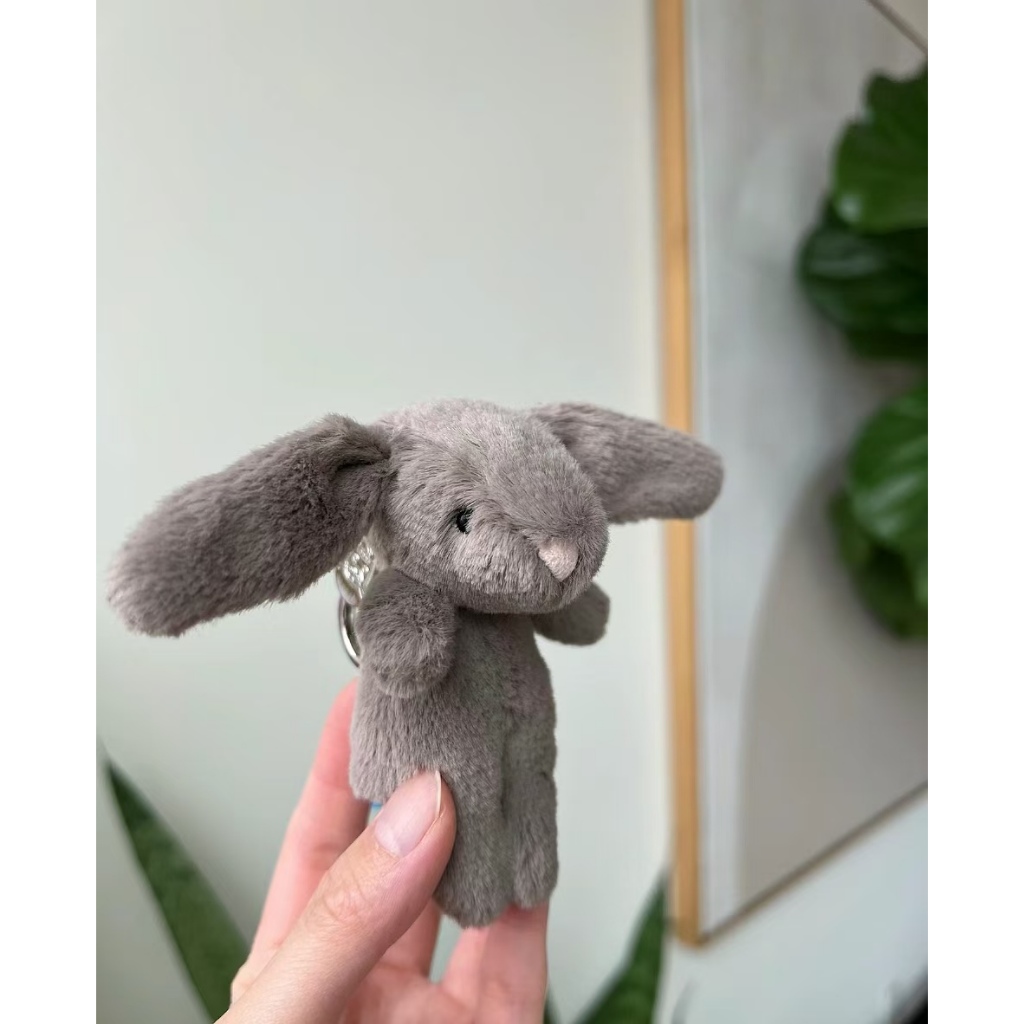 Jellycat 【ตัวแทนซื้อ】Rabbit พวงกุญแจกระต่ายขาว ห้อยกระเป๋า