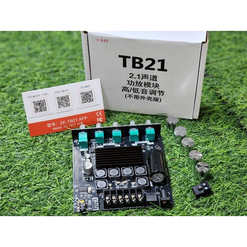 ZK-TB21 (+APP)(ไม่มีเคลส) **ของแท้** แอมจิ๋ว บลูทูธ 5.0 เครื่องขยายเสียง กำลังขับ 50w+50w+100w  ระบบ 2.1ch แอมป์บลูทูธ