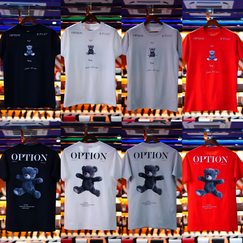 เสื้อทรงเอ Option โอเวอร์ไซส์ ญี่ปุ่น ผู้ชาย คอกลม แขนสั้น เสื้อยืด street สบาย 2025 polyester บาง อ่อนนุ่ม S-3XL【VT】