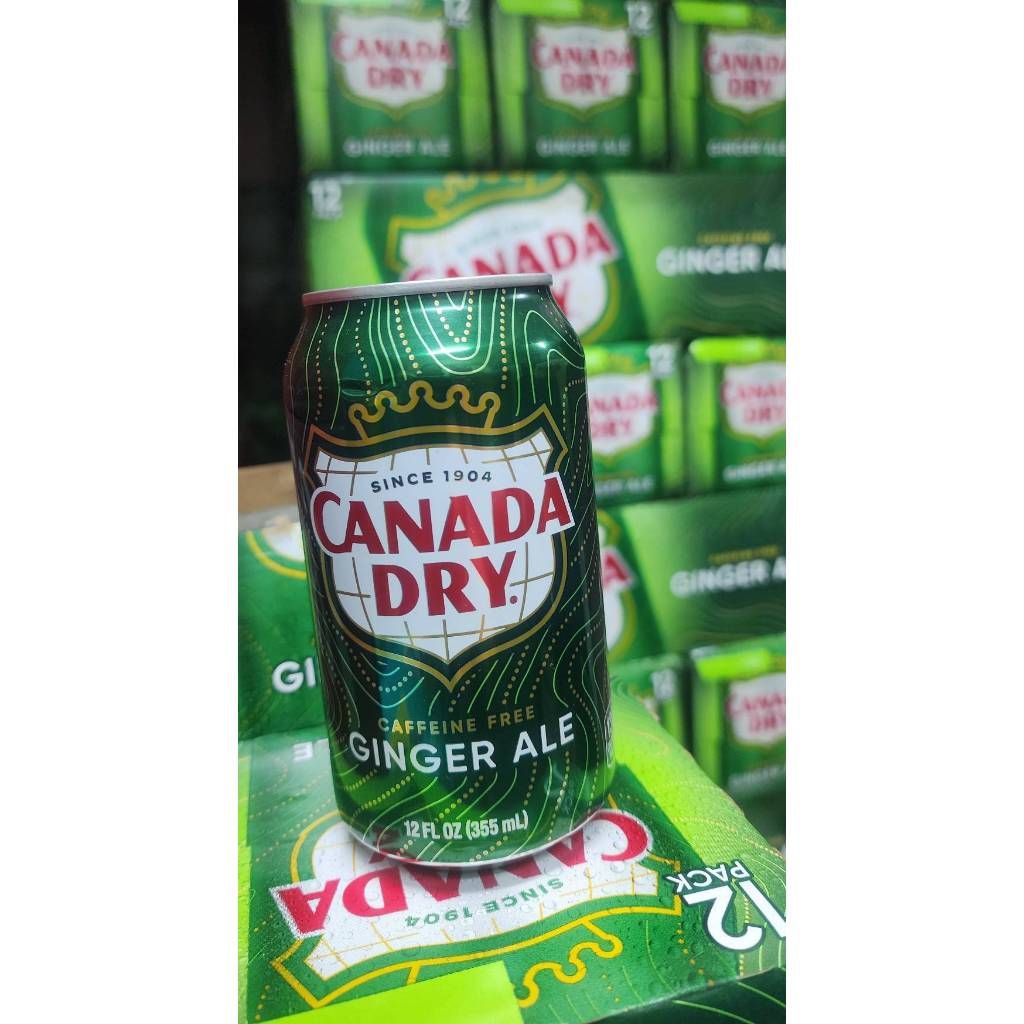 🇺🇲Canada Dry, Ginger Ale 12fl oz. (355ml.) *น้ำอัดลมรสขิง แคนาดา ดราย, จินเจอร์ เอล (สินค้าพร้อมส่ง)