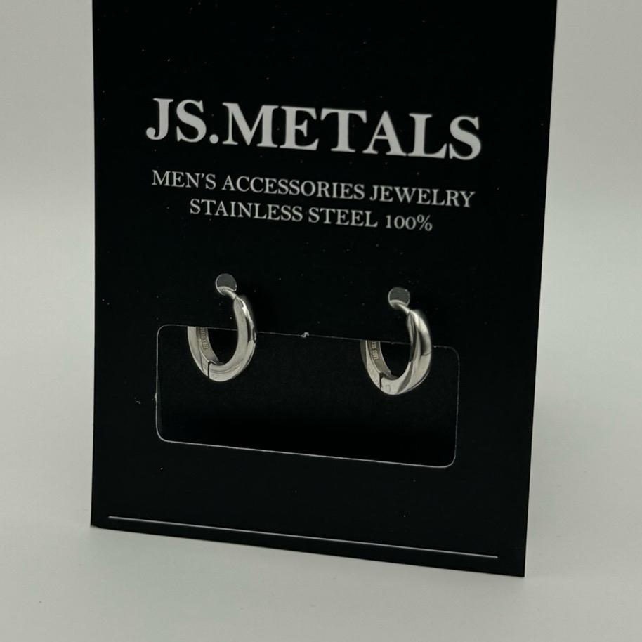 METALS ต่างหูห่วง Curve flat haggie  สแตนเลส316L  ไม่ลอก โดนน้ำได้  EH08