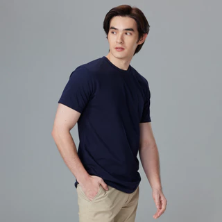 เสื้อไม่ร้อน คอกลม Mynds รุ่น Regular Smart T-Shirt ผ้า Dry Tech ที่สุดแห่งความใส่สบาย ระบายอากาศดี Unisex สีกรมท่า