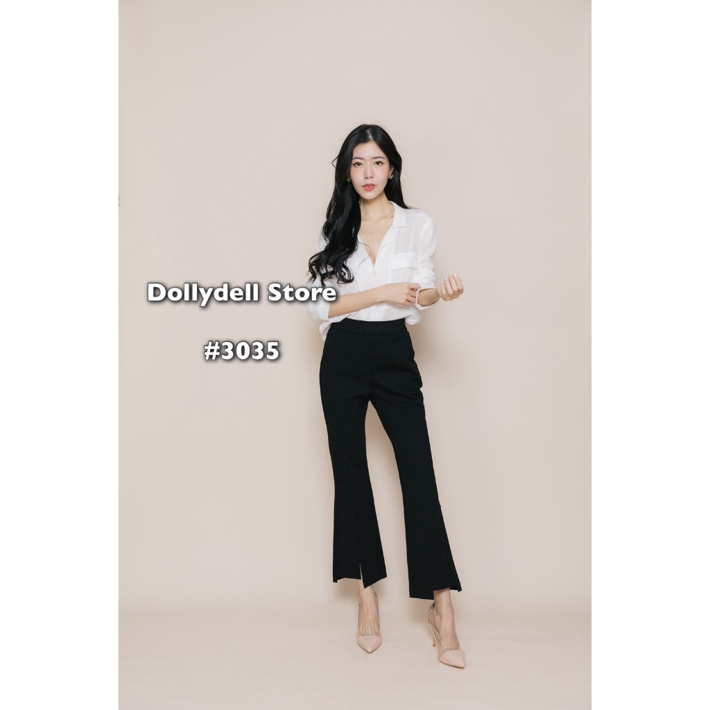 กางเกงทรงปลายขาม้าดอลลี่ รุ่น#3035 เอวด้านหลังเป็นยางยืดๆได้ตามตัว เนื้อผ้าคุณภาพดีใส่สบายทรงสวย