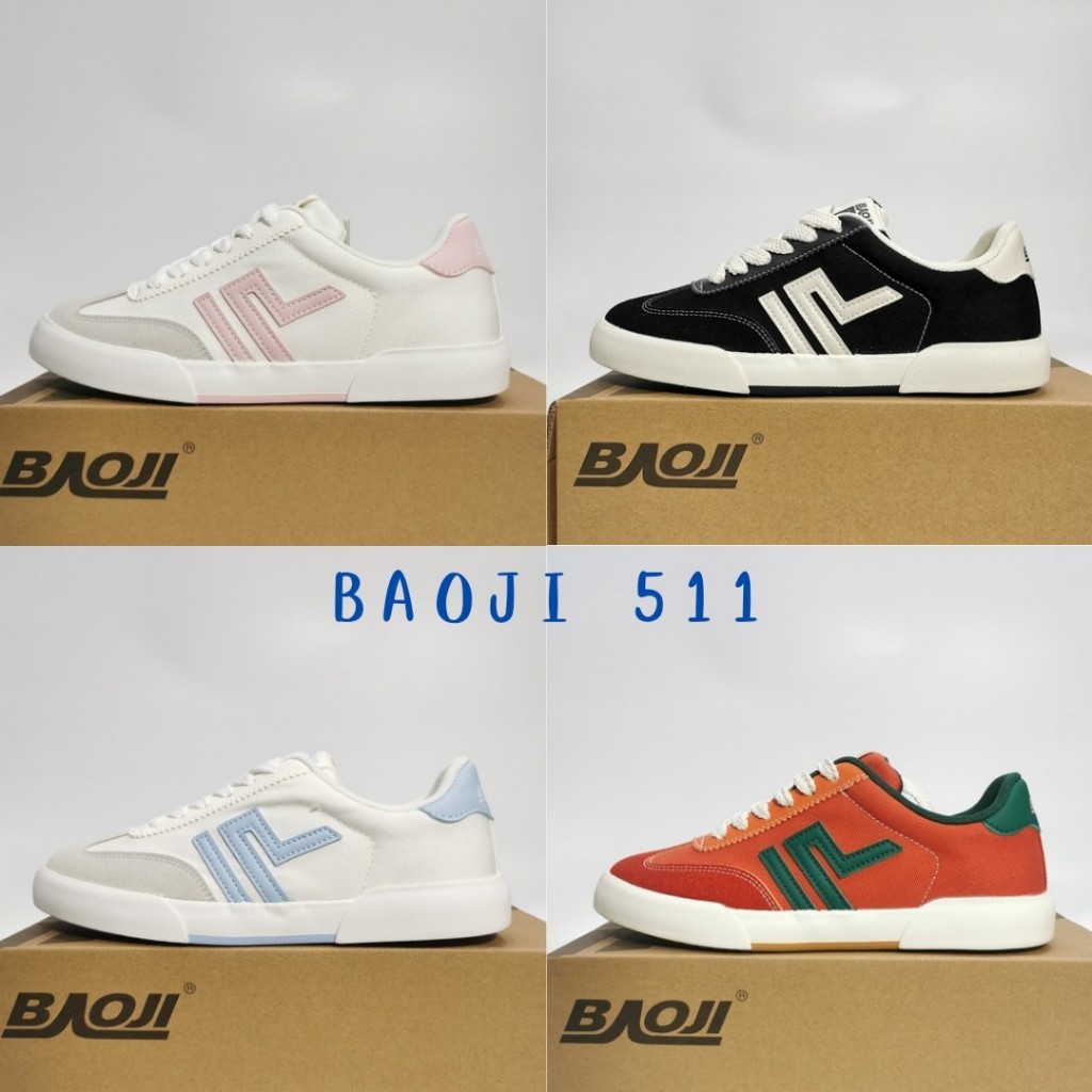 Baoji ​511 รองเท้าผ้าใบบาโอจิผู้หญิง พื้นยาง ไม่ลื่น รุ่น BRW511