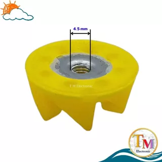อะไหล่เครื่องปั่น เฟืองยางโถปั่น เฟืองโถปั่น สีเหลือง รูน็อต 4.5 mm เกลียว ละเอียด เฟืองยาง OTTO ลูกยาง A.610