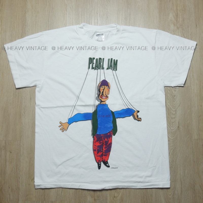 PEARL JAM Freak Shallow Puppet Tour เสื้อวินเทจ เสื้อทัวร์ วงร๊อค heavy vintege shirt