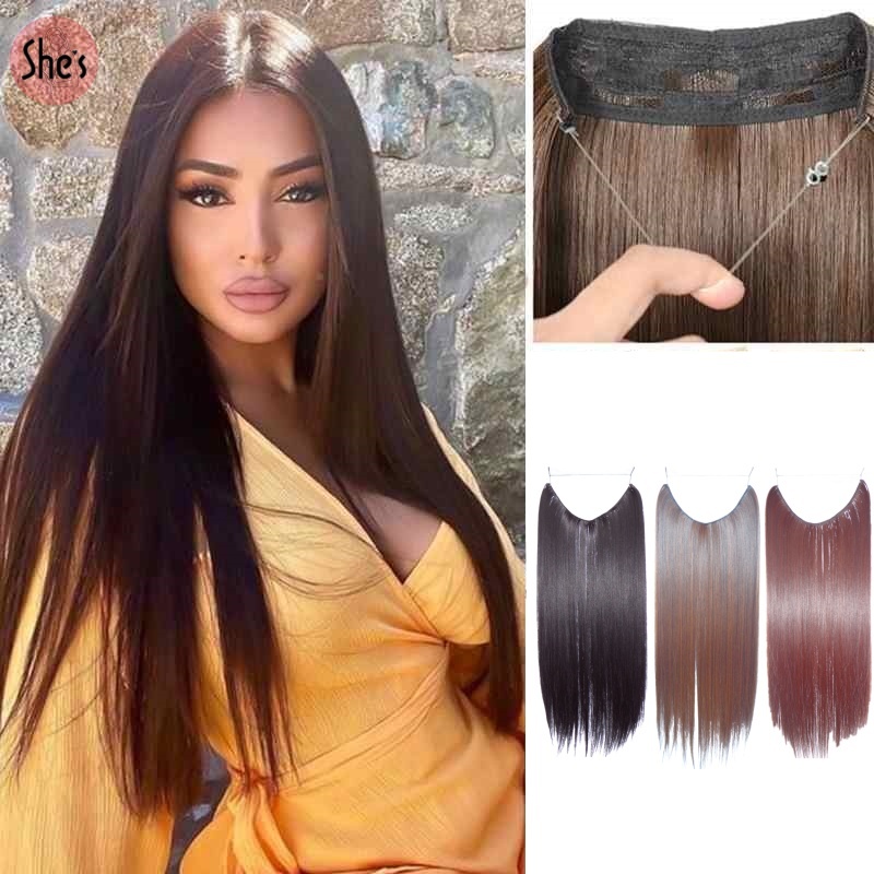 แฮร์พีชสายคาดไร้กิ๊บ ผมตรง ยาว 60CM ใส่สบายมาก ใส่แล้วไม่เจ็บ ไม่จิกหนังศรีษะ เนียนมาก ไม่หลุดง่าย