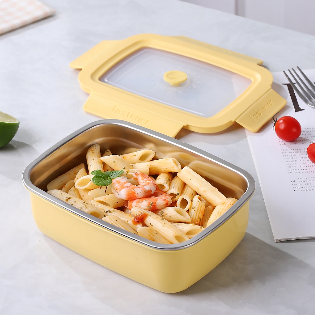 กล่องอาหารกลางวัน เข้าไมโครเวฟได้ กล่องข้าว 2 ชั้น สแตนเลส316 - รูปที่ 7