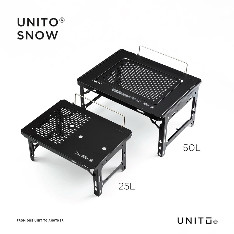 [ New Arrival ]  UNITO Snow Shelf Container Lid and Mini Table for Snow Peak Shelf Containe 25L 50L