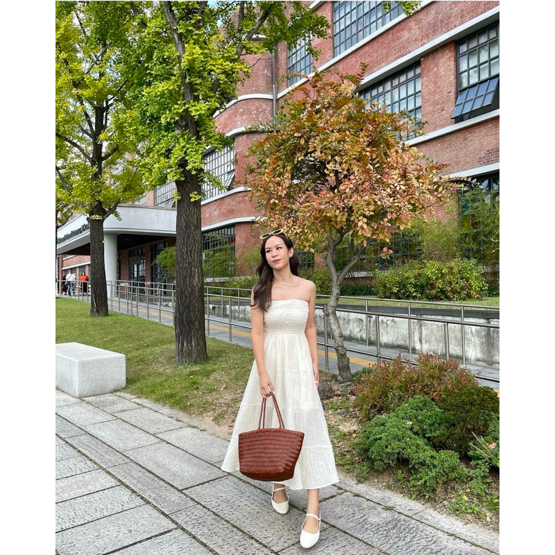 🍑Janunstudio🍑 Used once like new : Sumlee dress Cottage cheese🧀