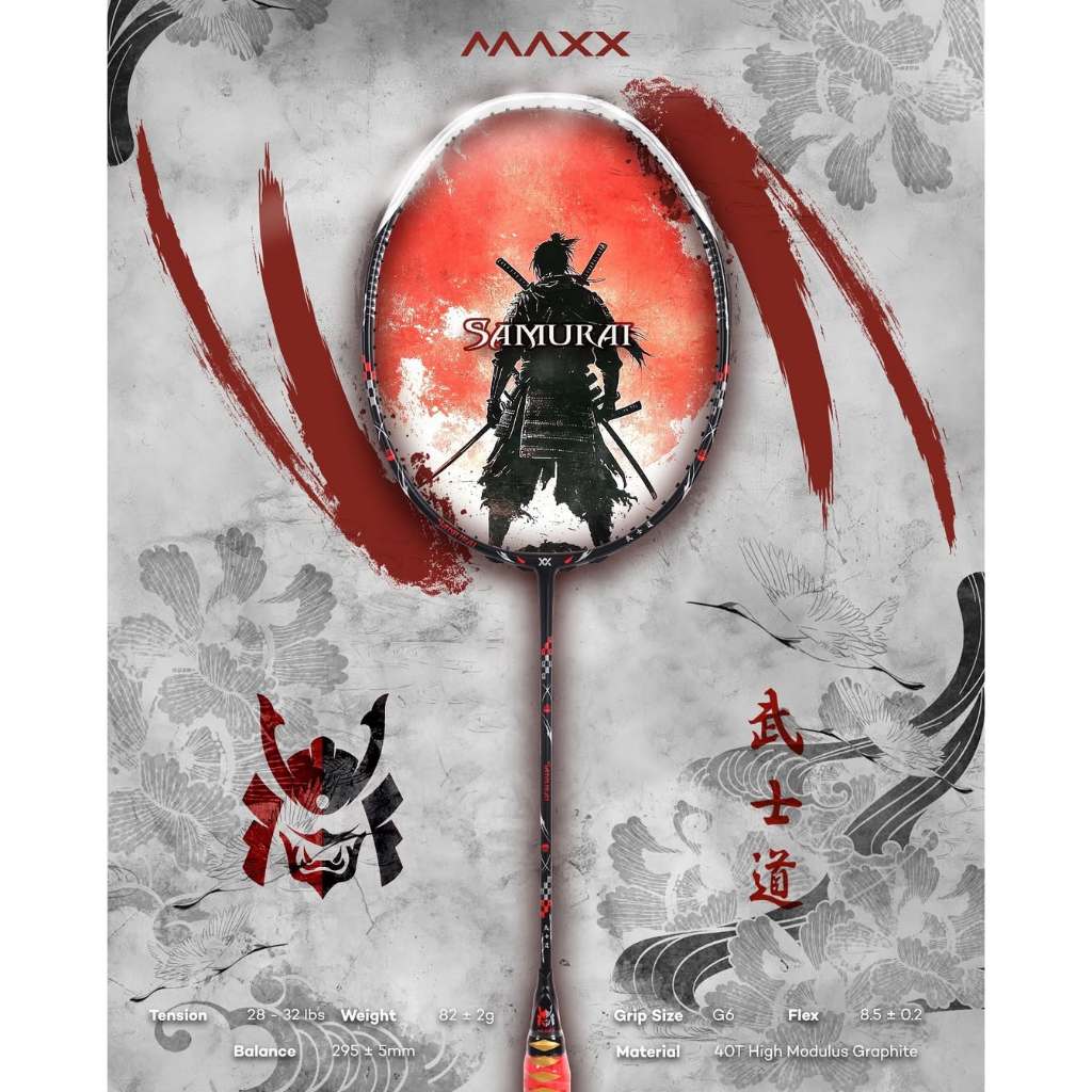 MAXX SAMURAI (4U/G6) ไม้แบดมินตัน แถมกระเป๋า (สินค้าลิขสิทธิ์แท้ 100%)