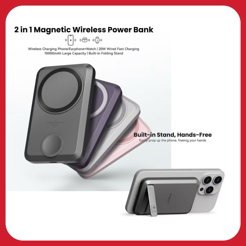 Orsen by Eloop EW31 แบตสำรอง 10000mAh ชาร์จไร้สาย PD 20W PowerBank Magnetic Wireless Charge