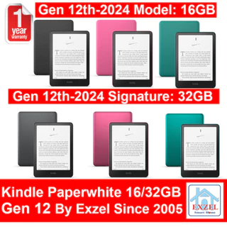Amazon Kindle Paperwhite Gen 12 2024 1 Year Warranty เครื่องอ่านหนังสือ จอ 7 นิ้ว กันน้ำ IPX8