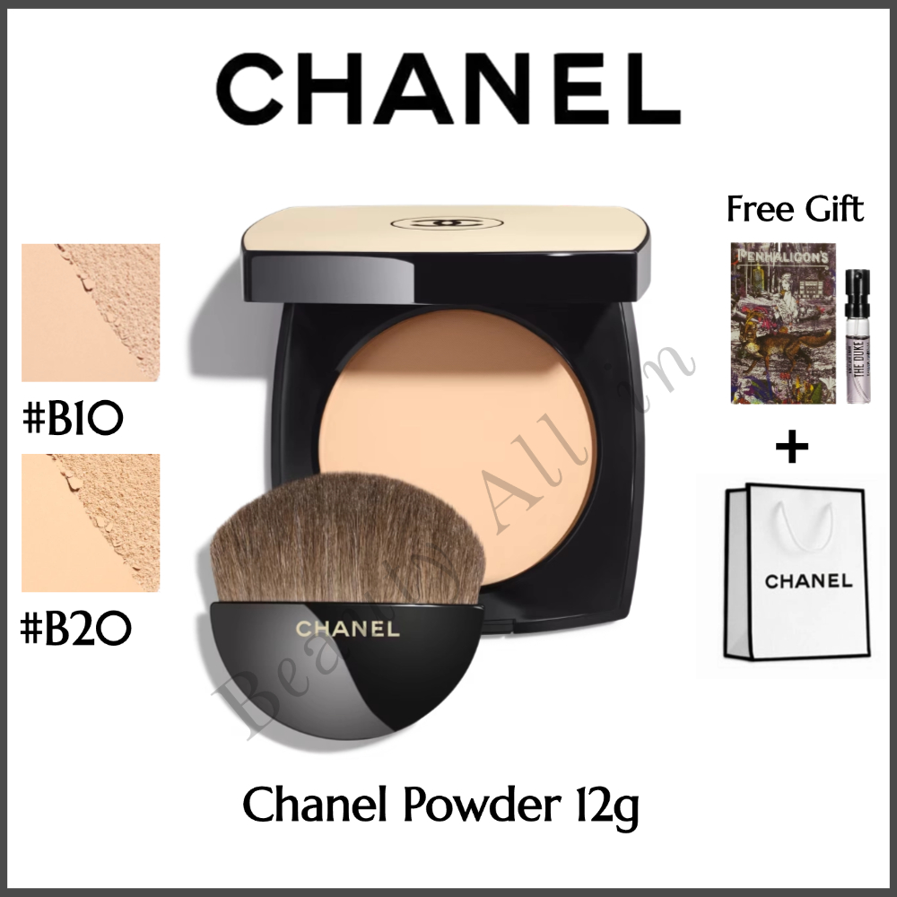 【 ของแท้ 】CHANE LES BEIGES Healthy Glow Sheer Powder แป้งแข็ง #B20 #N10 12g