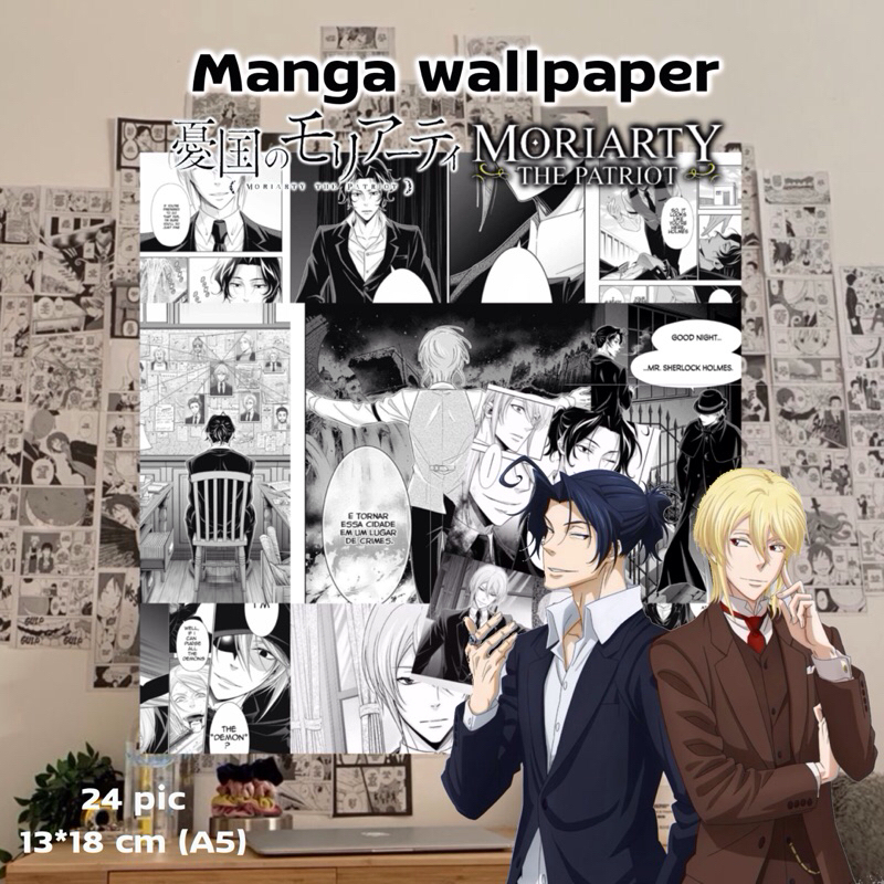Moriaty The Patriot : Manga wallpaper ภาพมังงะ ขาว-ดำตกแต่งห้อง 24 แผ่น