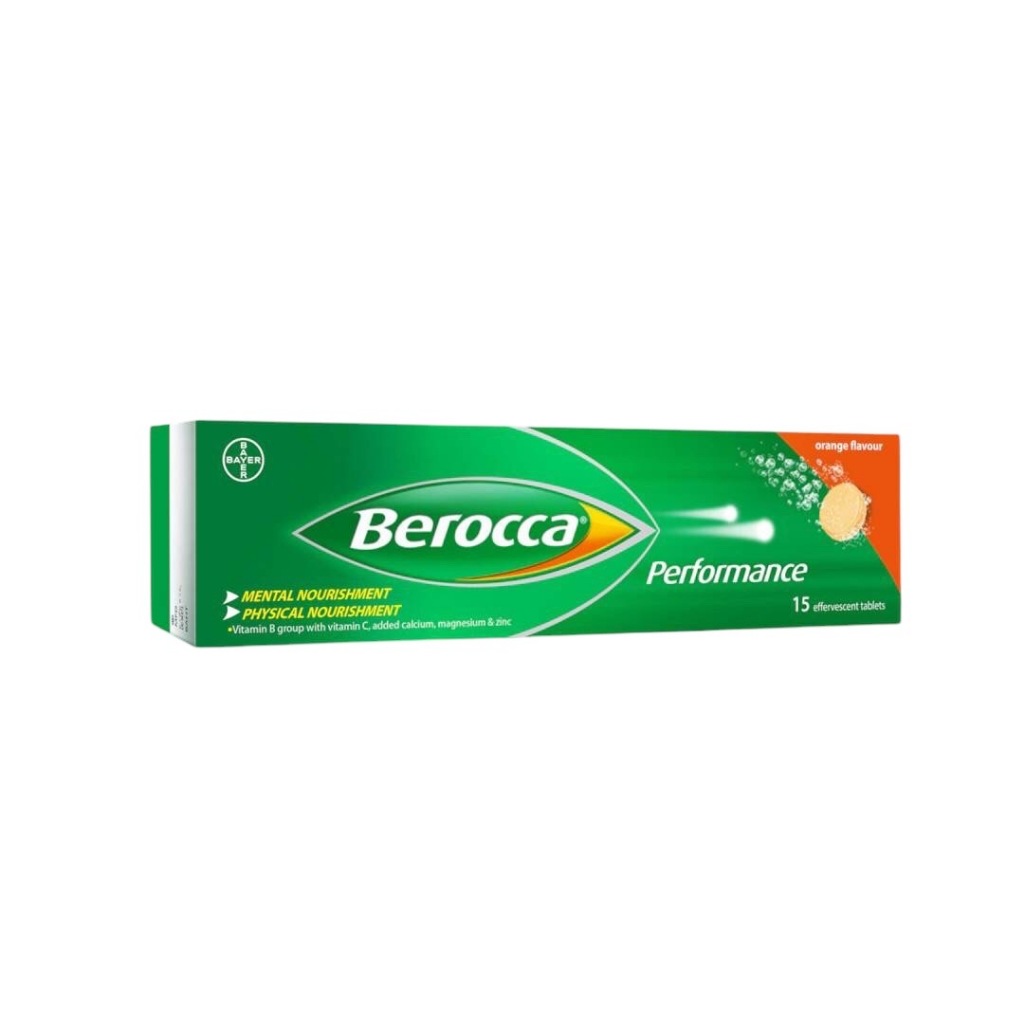 BEROCCA บีรอคคา เพอร์ฟอร์มานซ์ รสส้ม 15 เม็ดฟู่ ของแท้ 100%