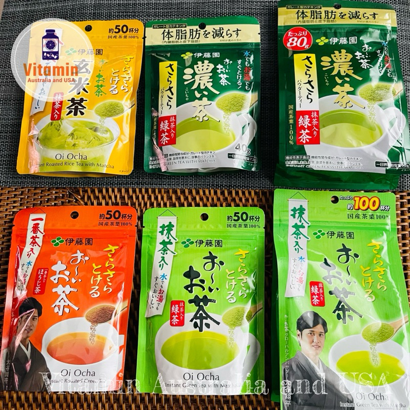ITOEN ชาเขียวญี่ปุ่น ชนิดผง Itoen Instant Green Tea with Matcha นำเข้าจากญี่ปุ่น แท้100%