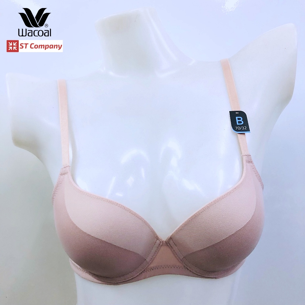 เสื้อชั้นใน ดันทรง Wacoal Push Up Bra เสริมฟองน้ำ รุ่น WB5P31 สีเบจ (Beige) เพิ่มเนินอกชัด Up 2 คัพ 