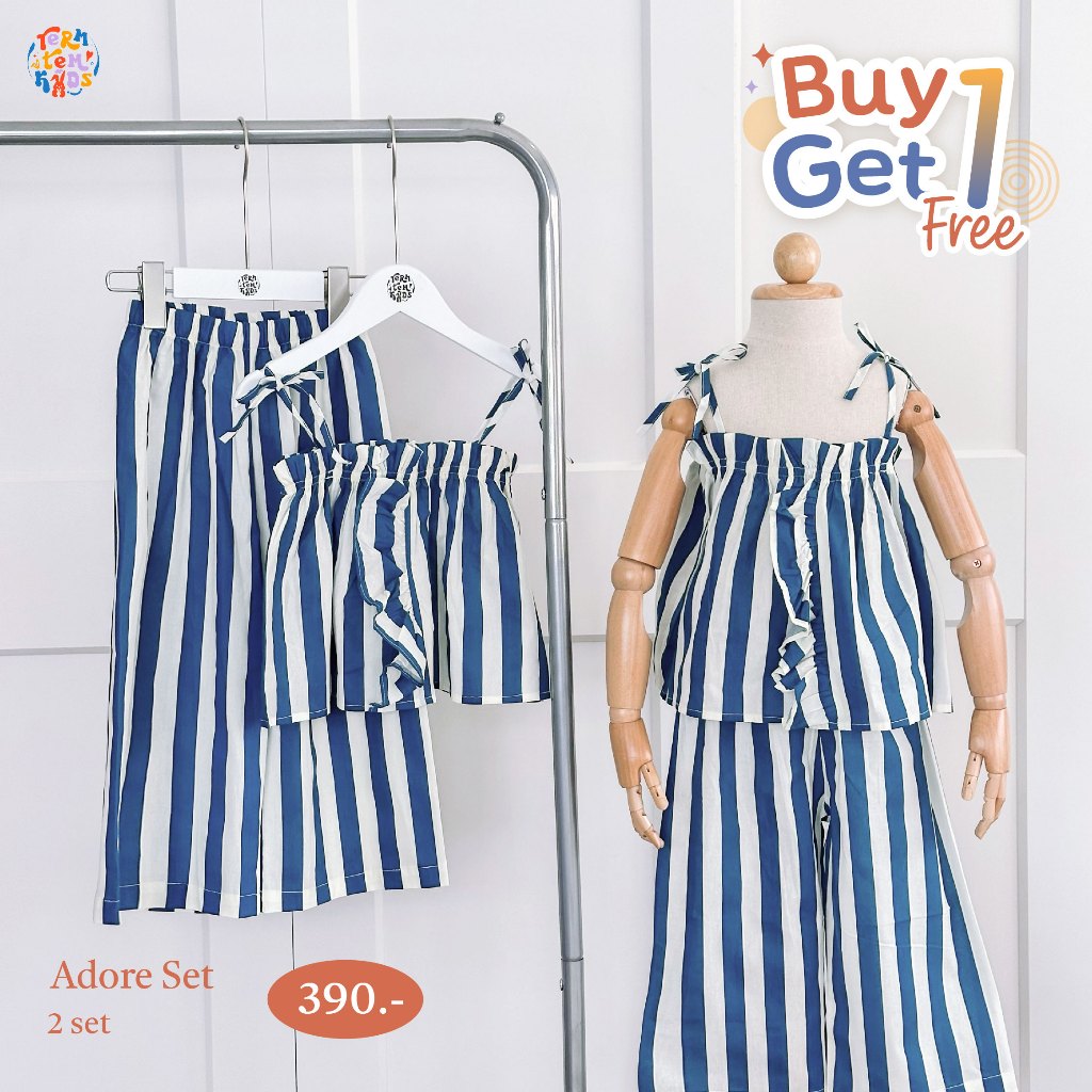 ซื้อ 1 แถม 1 ชุด TermTem Kids ชุดเช็ตเด็กผู้หญิง 2 ชิ้น รุ่น Adore Set - เสื้อผ้าเด็ก ชุดเด็กน่ารัก