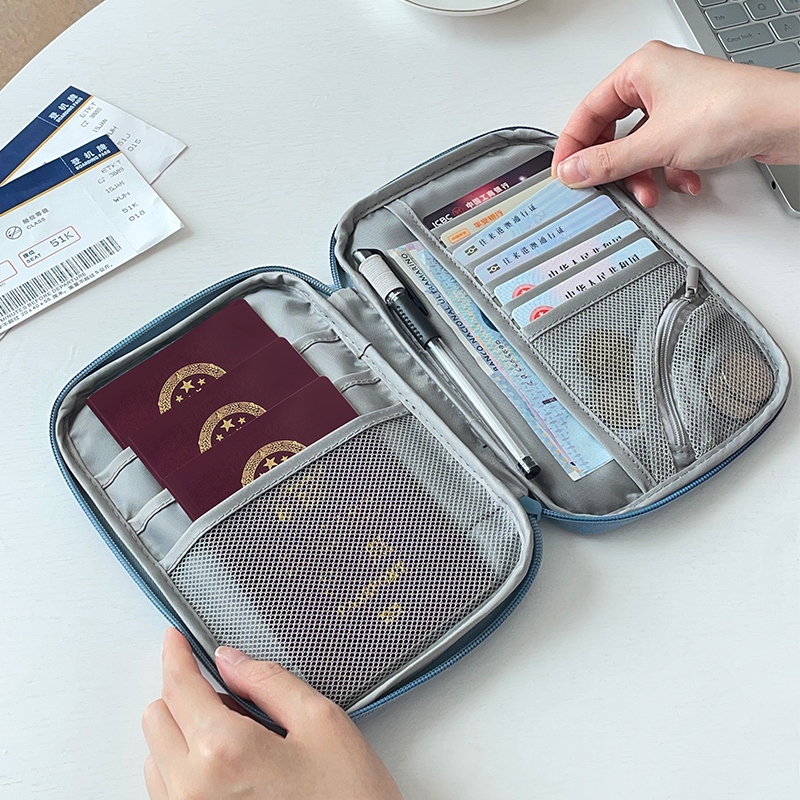 อเนกประสงค์ สําหรับเดินทาง พิมพ์ลายแมวน่ารัก กระเป๋าเก็บหนังสือเดินทาง, บัตรผ่านขึ้นเครื่อง, กล่องป้องกันเอกสารตั๋ว 2124