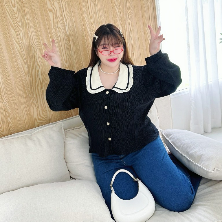𝗠𝗮𝗿𝗿𝘆 𝗠𝗲 เชิ้ตสไตล์เกาหลีอกฟรีไซส์ มี 2 ขนาดเลยค่า