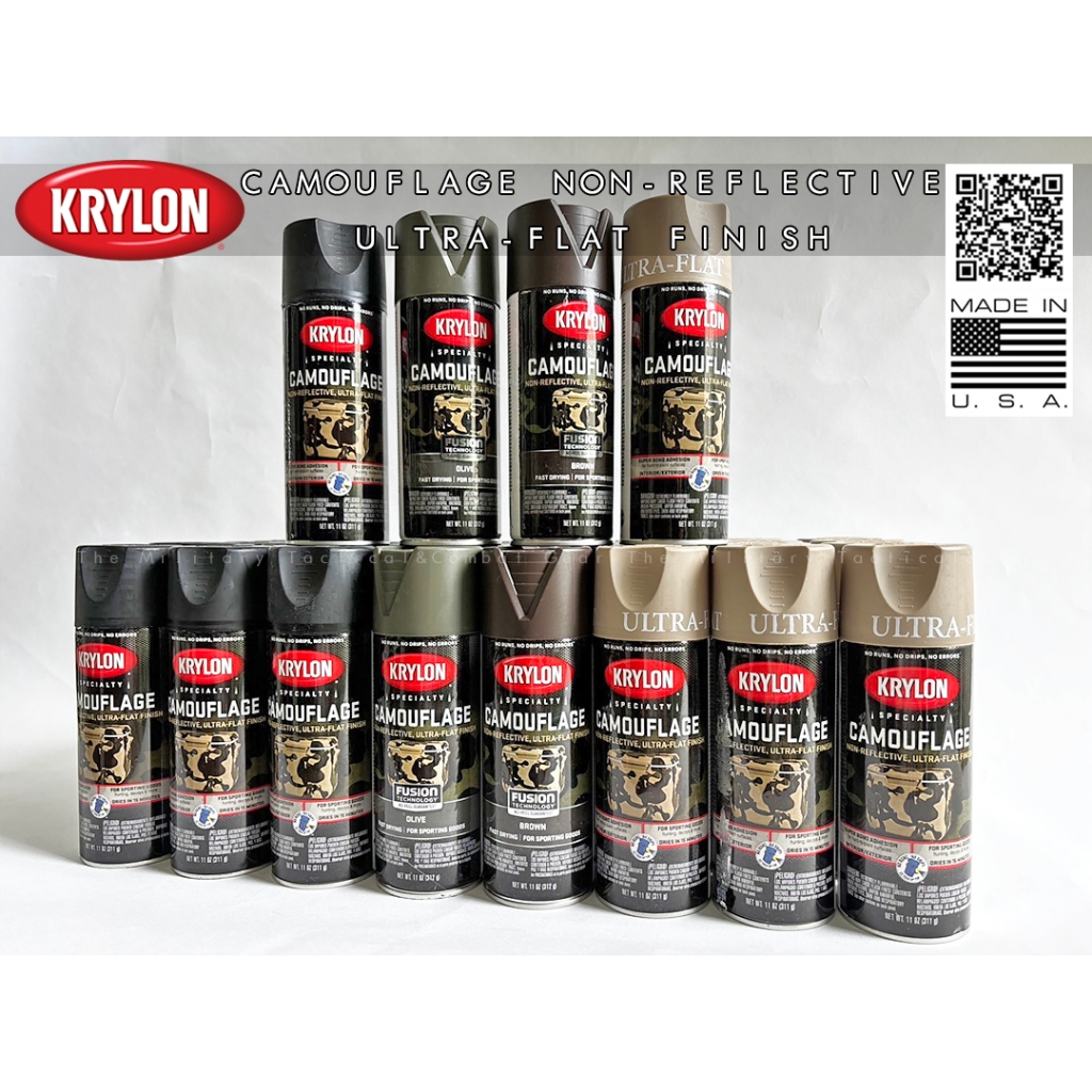 NEW! สีสเปร์ยพ่นปี น ชนิดด้าน จาก Krylon USA🇺🇸 สีสเปร์ย สีพ่น ทหาร กองทัพ สีด้าน Spray Paint