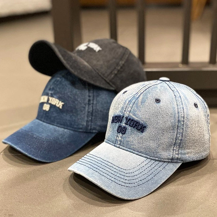 หมวกแก็ป 🧢 Newyork08 ผ้ายีนส์ 3สี