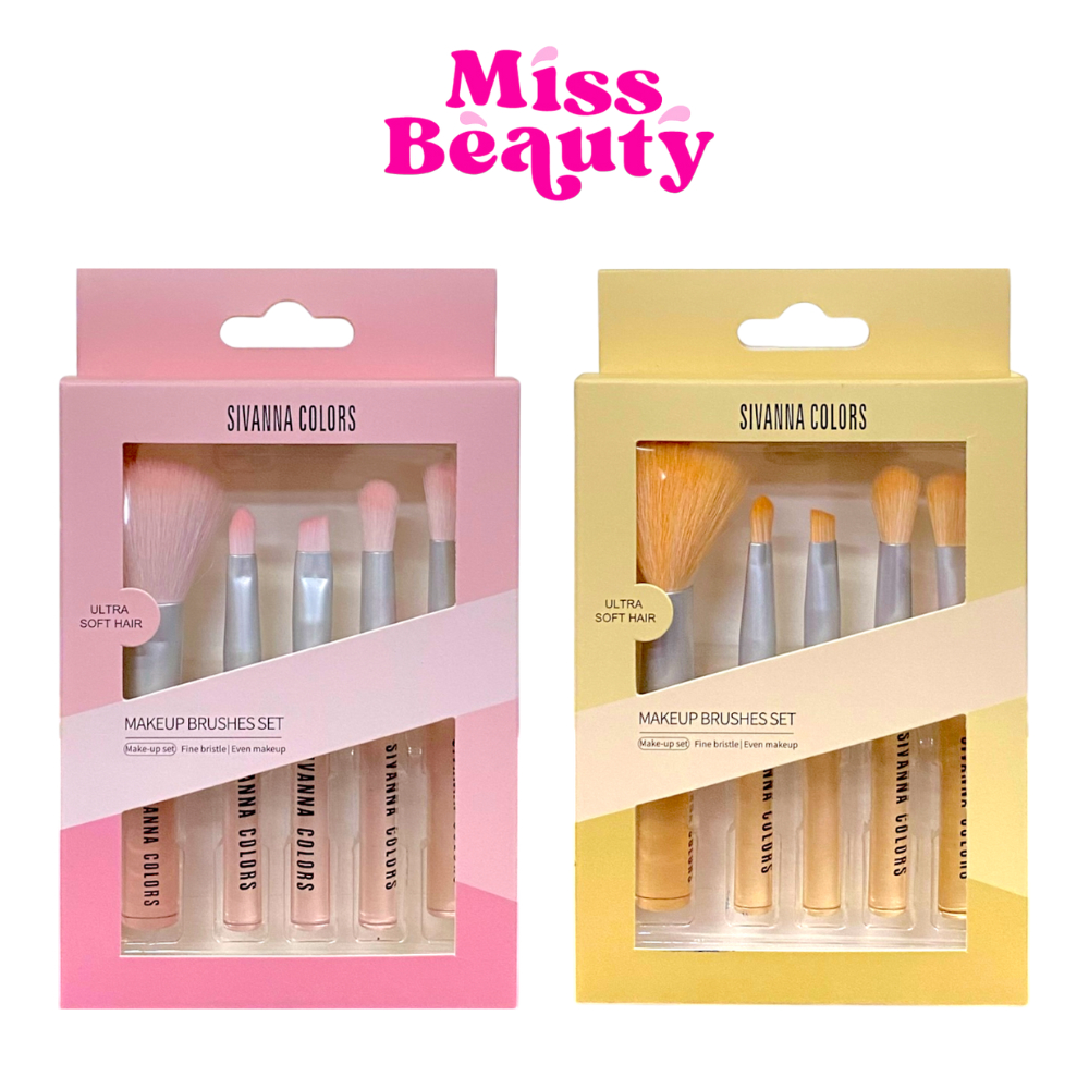 (BR04) Sivanna Colors Makeup Brushes Set ซีเวนน่า คัลเลอร์ เมคอัพ บรัชเชส เซท แปรงแต่งหน้า 5 ชิ้น