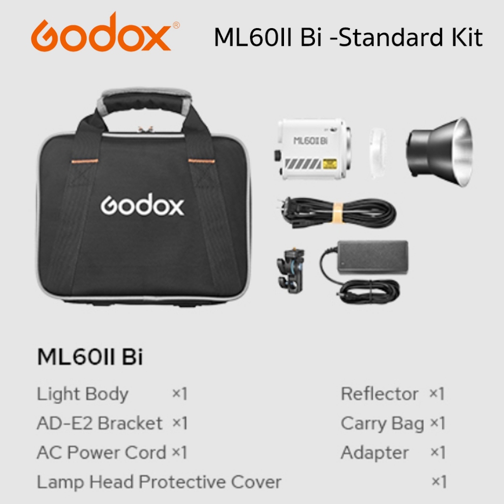 Godox LED ML60II Bi 70W Bi-Color 2800K-6500K - Godox Mount - รับประกันศูนย์ Godox Thailand 3 ปี / Digilife